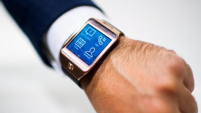The Samsung Gear2 is shown to the media during the Mobile World Congress in Barcelona, Spain. David Ramos / Getty Images