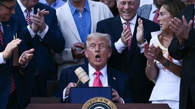US President Donald Trump after signing the 'Big Beautiful Bill Act' at the White House. AFP