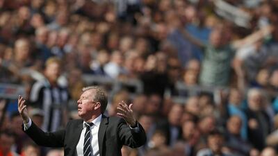 Newcastle United manager Steve McClaren reacts during his side's loss to Arsenal on Saturday at St James' Park. Lee Smith / Action Images / Reuters