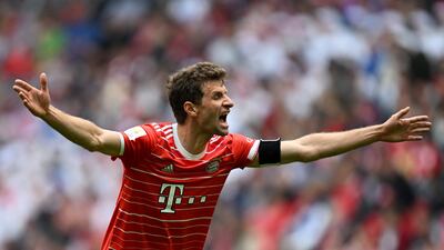 Bayern Munich's striker Thomas Muller during the German first division Bundesliga football match against Schalke 04 in Munich. AFP