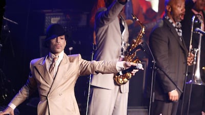 US musician Prince performing during a jam session in the Montreux Jazz Cafe after his concert at the 41st Montreux Jazz Festival, in Montreux, Switzerland, in July 2007. Laurent Gillieron / EPA