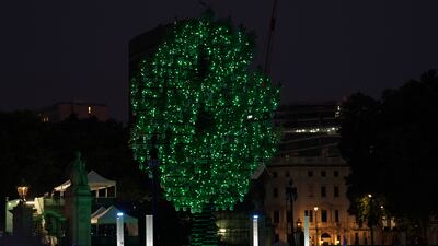 The Tree of Trees is lit during the BBC's platinum party in front of Buckingham Palace, London, in June. PA