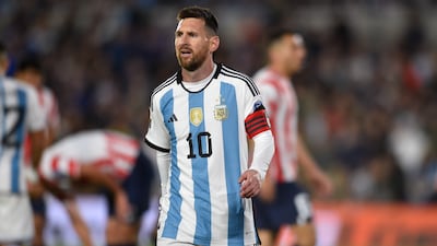 Argentina's Lionel Messi walks off the field at the final whistle. AP