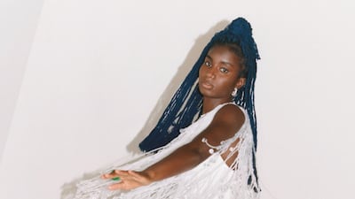 Instagram roller skating sensation Oumi Janta gets her skates on for the Bottega Veneta's pre-autumn 2021 collection, Wardrobe 2. Courtesy Bottega Veneta