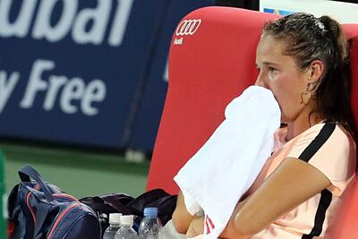 Daria Kasatkina had played a lot of tennis during the course of the tournament, and it showed in the final. Mahmoud Khaled / EPA