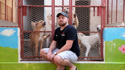 Liam Gallacher, a volunteer at the Stray Dogs Centre in Umm Al Quwain, devotes almost all of his spare time to helping strays. The Scot became so heavily involved in the centre that he was a member of the board within three months of first volunteering.