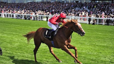 Balios, with Jamie Spencer aboard, sprung a surprise in the King Edward VII Stakes at Royal Ascot in June. Healy Racing / Racingfotos.com