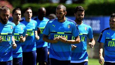 Italy will take on Spain on Monday for a place in the Euro 2016 quarter-finals. Vincenzo Pinto / AFP