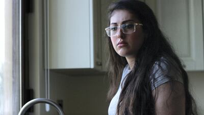 Heba Al Hamwi stars as writer Julia in UAE-made psychological thriller ‘Nyctophobia’. Courtesy of the director