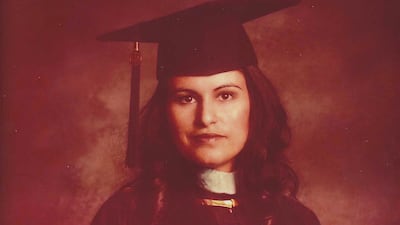 Dr Nora Al Midfa, the UAE's first woman Emirati principal, on her graduation day. She completed her master's degree at the University of Southern California in 1977. Photo: Dr Nora Al Midfa