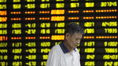 The sell-off in the past month has wiped more than US$3.2 trillion off Chinese stocks. Woo He / EPA