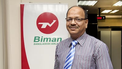 Iqbal Chowdhury, a regional manager of Biman Bangaladesh Airlines. Vidhyaa for The National