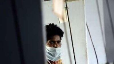 An Indian tuberculosis (TB) patient sits at a Free Tuberculosis Hospital run by the Kolkata Corporation on the outskirts of Kolkata on World Health Day.