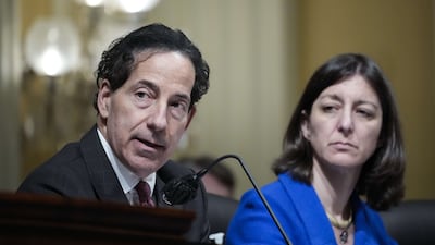 Jamie Raskin alongside Elaine Luria. AFP