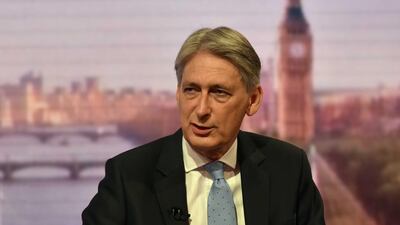 Britain's Chancellor of the Exchequer, Philip Hammond, speaks on the BBC's Andrew Marr Show in London