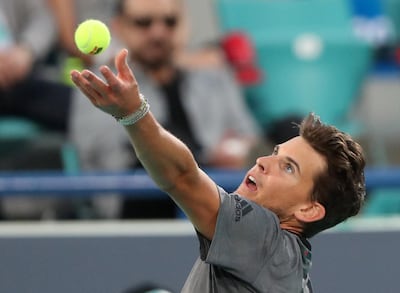 Dominic Thiem's game is a work in progress as was evident at Mubadala World Tennis Championship this year. Suhaib Salem / Reuters