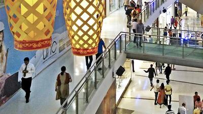 Diwali shoppers at the Oberoi Mall in Mumbai.