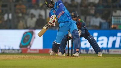 Deepak Hooda top-scored for India on a touch pitch at the Wankhede Stadium in Mumbai. AP