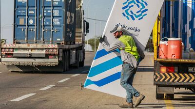 Leaders attending include Mr Macron, the French President. AFP