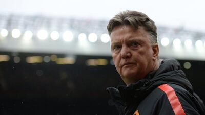 Manchester United's Louis van Gaal shown before his side were beaten by Wets Bromwich Albion in the Premier League on Saturday. Oli Scarff / AFP / May 2, 2015