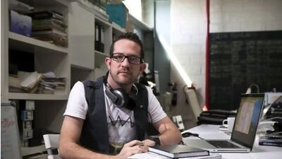 Chris Rayner manages the new record label launched by The Fridge, a warehouse-based arts venue and booking agency in Dubai. Antonie Robertson / The National