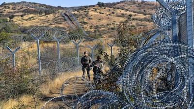The car is believed to have crossed into Greece from Turkey in secret. EPA