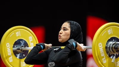 Weightlifting at ADNEC in Abu Dhabi. Getty Images