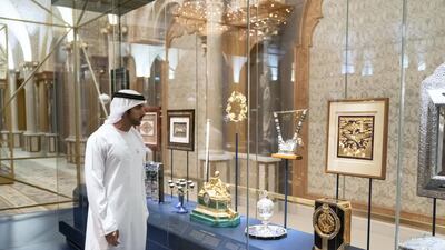 Sheikh Hamdan bin Mohammed at Qasr Al Watan.