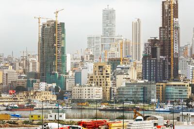 The sea-facing Stone Garden building seen here from the port in 2018 when the building was still under construction. Takuji Shimmura / Lina Ghotmeh