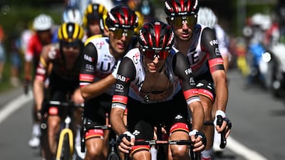 UAE Team Emirates' George Bennett during Stage 9 of the Tour de France before the New Zealand rider tested postive for Covid-19. AFP