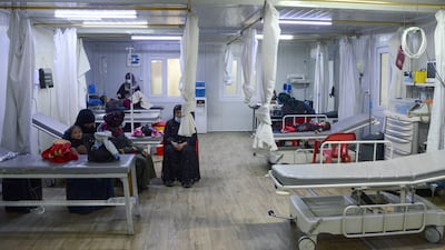 Nablus Hospital in Iraq's northern city of Mosul. A former stronghold of ISIS, Mosul was devastated by the battle to oust the extremists that ended in July 2017. Five hospitals are now being refurbished or reconstructed, leaving only nine health institutions functioning - providing just 1,800 beds for a population of 1.5 million. AFP