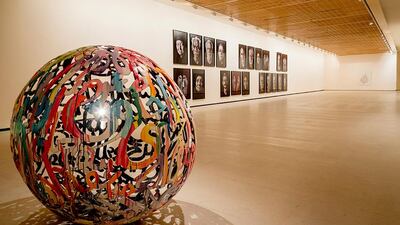 Ghada Amer, 100 Words of Love, 2010. Courtesy of Qatar Museums Authority