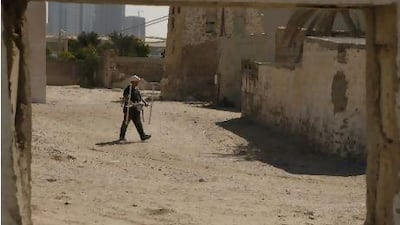 Matt Brewer, a research scholar from the UK's University of Southampton, maps the underground for possible materials or objects, at the Al Khan archaeological site in Sharjah.