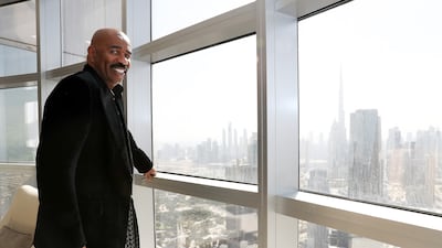 Steve Harvey is launching Melt Middle East, an events and consulting company, in Dubai. Pawan Singh / The National