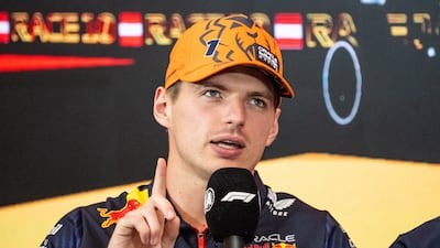 Max Verstappen attends a press conference ahead of the Austrian Grand Prix at the Red Bull Ring circuit in Spielberg, Austria. EPA