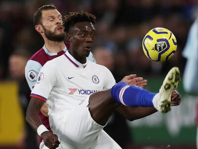 Chelsea striker Tammy Abraham has scored eight Premier League goals this season. Reuters.