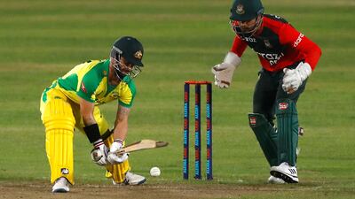 Australia's Matthew Wade bats during the first T20, which his team lost to Bangladesh.