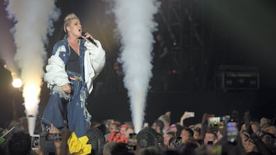 Pink closed the Abu Dhabi F1 After-Race concerts. Khushnum Bhandari for The National