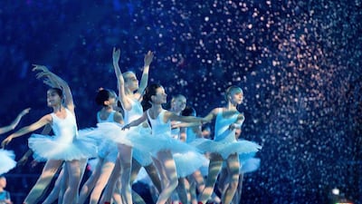 Dancers perform during the opening ceremony for the Paralympic games on Friday. Julian Stratenschulte / EPA / March 7, 2014
