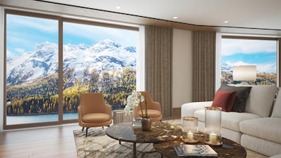 The property has Lake St Moritz and Engadin Vallery views. Courtesy Grace St Moritz