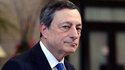 Mario Draghi, the president of the ECB, which extended its bond purchase programme from April next year to the end of 2017. Thierry Charlier / AFP
