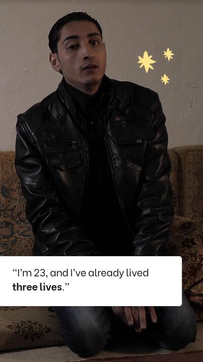 A screenshot of Joud Tabash from a video shown as part of the Bodies at War project. Courtesy: Médecins Sans Frontières