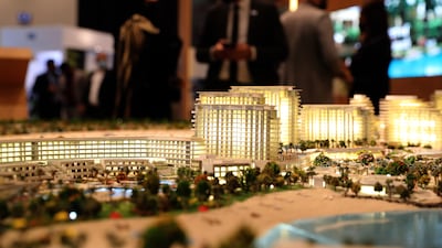 A model of Mina Al Arab project. RAK Properties is completing the master development in phases. Pawan Singh/The National.