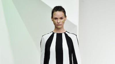 A model walks the runway at the Taller Marmo show. Pascal Le Segretain / Getty Images for Fashion Forward