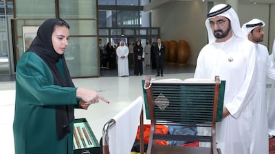 Sheikh Mohammed bin Rashid, Vice President and Ruler of Dubai, visited the Dubai Design District (d3) on Wednesday where he spoke about the importance of nuturing talent and innovation. Sheikh Maktoum bin Mohammed, Deputy Ruler of Dubai, also attended. Wam