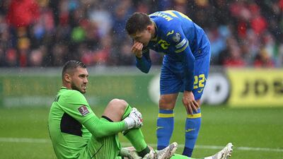 Mykola Matviyenko - 7, Looked convincing whether he was dealing with balls into the box, going out to defend in wide areas or carrying the ball. Blocked James’ shot in a dangerous position. AFP