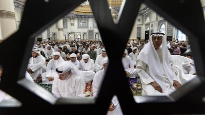 Muslims unite in celebration of their faith for the first morning prayers of Eid Al Adha