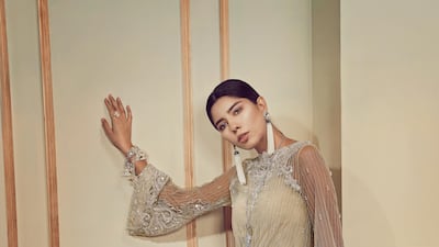 Elan fuses a formal Eastern aesthetic with cocktail wear, and intricate embroidery with pastel shades. Courtesy Elan