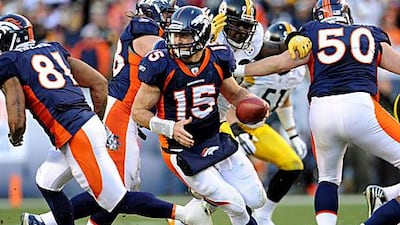 Tim Tebow runs against the Pittsburgh Steelers and pulled the trigger when it mattered.