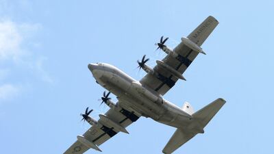 A Marine Corps KC-130 airplane crashed in Leflore County, Mississippi, killing all 16 people on board. EPA / Kimimasa Mayama